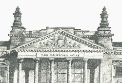 The Reichstag in pencil.