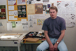 Back to the drawing board - I'm not looking exceptionally happy here but I loved this job - this is the studio where I was based.